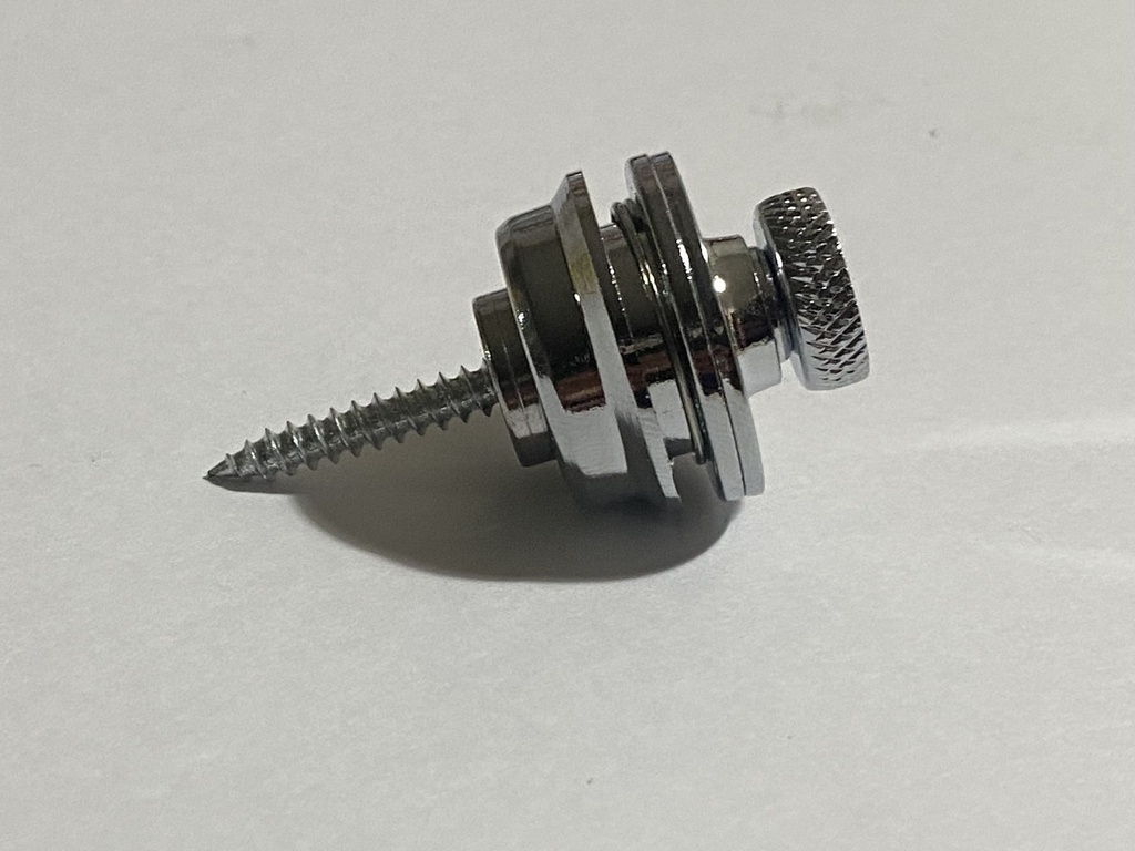 [SLB-CH] Strap Locks + Buttons (pair) (Chrome)
